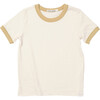 Jean Ringer Tee, Natural with Mellow Yellow - T-Shirts - 1 - thumbnail