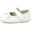 Clara Leather Bow Crib Mary Jane, White - Mary Janes - 2