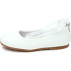 Sylvie Laced Leather Flat, White - Flats - 2 - thumbnail