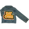 Eat Cake Denim Jacket, Medium Wash - Jackets - 1 - thumbnail