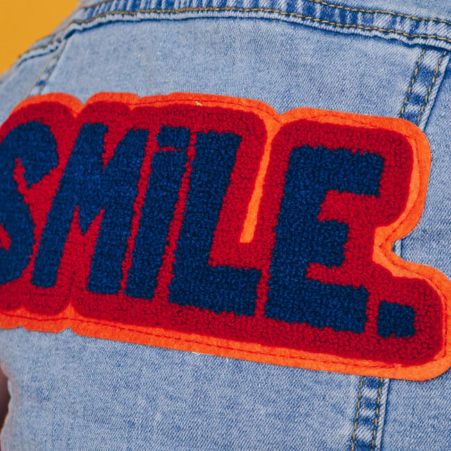 Smile Denim Jacket, Medium Wash - Jackets - 3