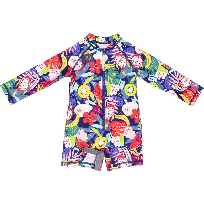 Mini Taylor Baby Long Sleeve Sunsuit, Island Time