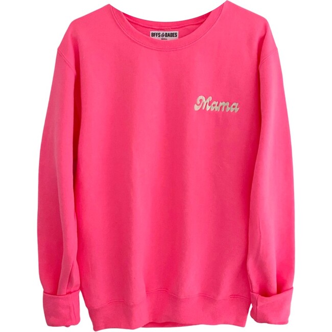 Neon Pink Embroidered Mama Sweatshirt - Sweatshirts - 1