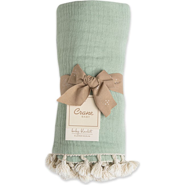 6 Layer Muslin Blanket Evergreen - Blankets - 3