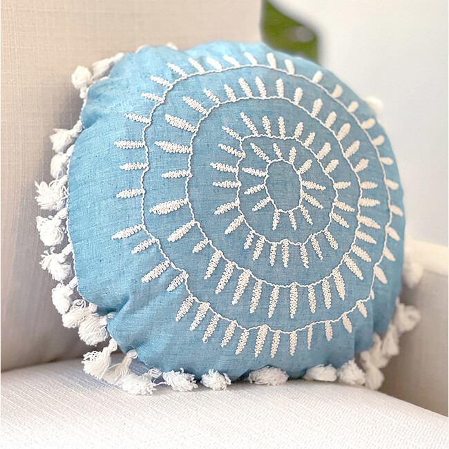 Round Pillow, Caspian - Decorative Pillows - 4
