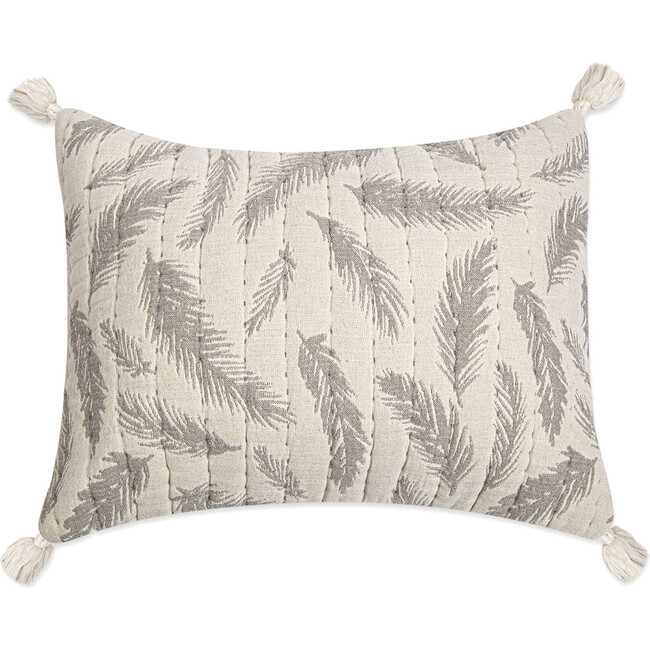 Jacquard Pillow Grey Feather, Ezra - Decorative Pillows - 1