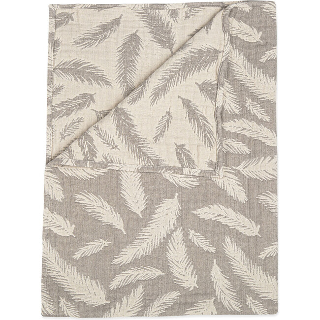 Jacquard Blanket Grey Feather, Ezra