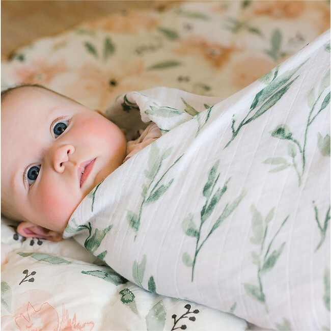 Single Swaddle Wrap (Leaf), Parker - Swaddles - 4
