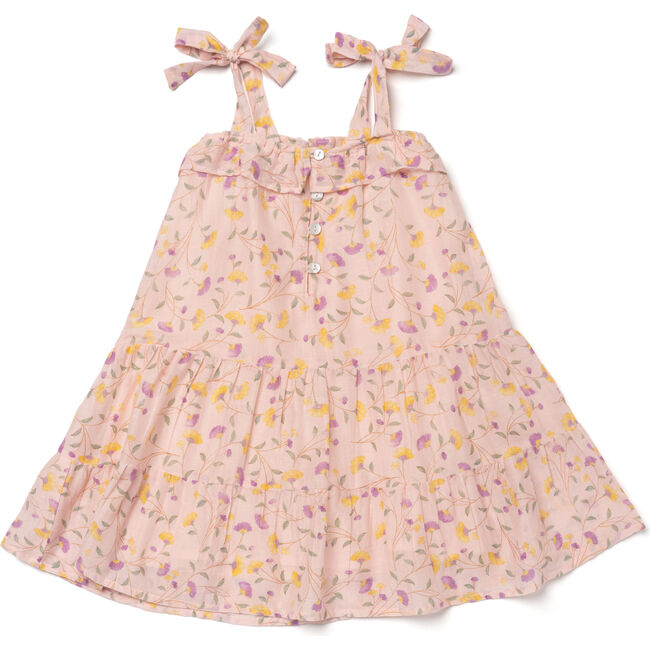 Dahlia Dress, Pink Floral Print - Dresses - 1