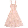 Women's Butterfly Dress, Pink Floral Print - Dresses - 1 - thumbnail