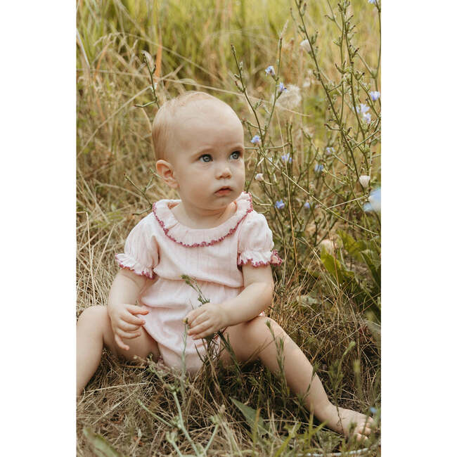 Baby Knit Onesie, Lotus Pink