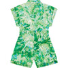 Luna Short Sleeve Romper, Emerald - Rompers - 2