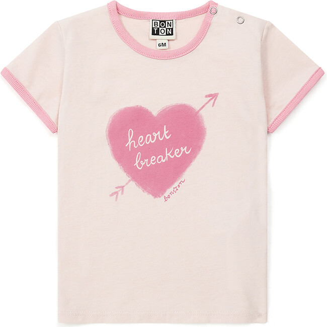 Heart Breaker Baby T-shirt, Pink - T-Shirts - 1