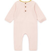 Cotton Knit Pocket Jumpsuit, Pink - Rompers - 2
