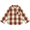 Gingham "Good Life" Tunic, Red - Shirts - 1 - thumbnail