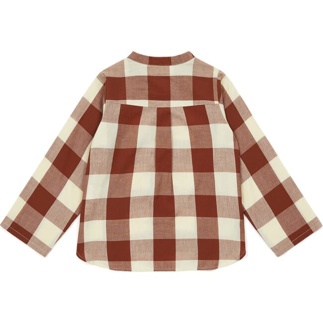 Gingham "Good Life" Tunic, Red - Shirts - 3