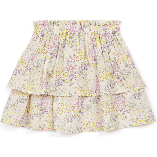Ditsy Floral Ruffle Skirt,  Yellow