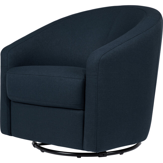 Madison Swivel Glider, Eco-Performance Fabric, Navy Eco-Twill - Nursery Chairs - 1 - zoom