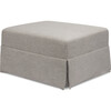 Crawford Gliding Ottoman in Eco-Performance Fabric, Grey Eco-Weave - Ottomans - 1 - thumbnail