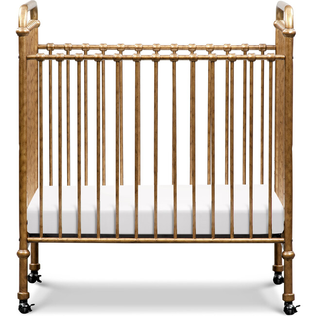 Abigail 3-in-1 Convertible Mini Crib, Vintage Gold - Cribs - 1
