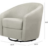 Madison Swivel Glider, Water Repellent & Stain Resistant,  Eco-Performance Grey Eco-Twill - Nursery Chairs - 7