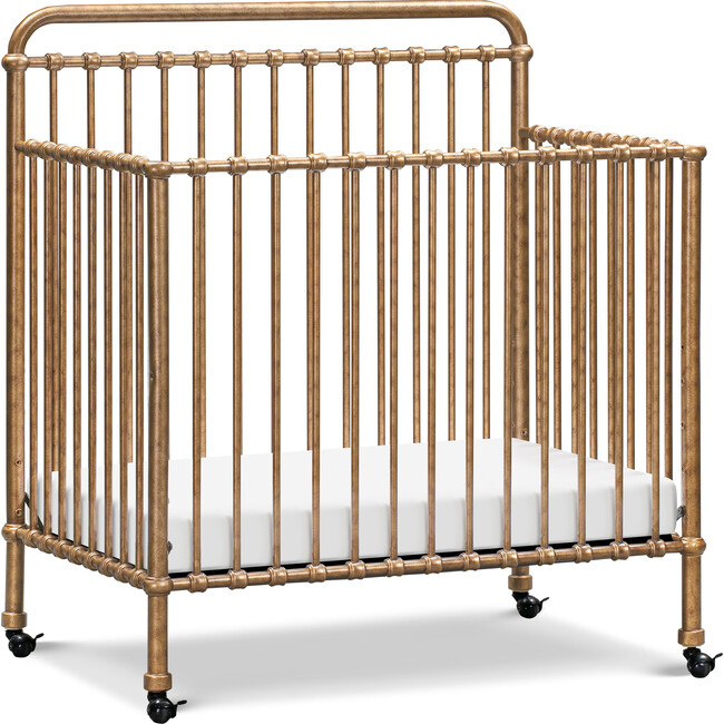 Winston 4-in-1 Convertible Mini Crib, Vintage Gold