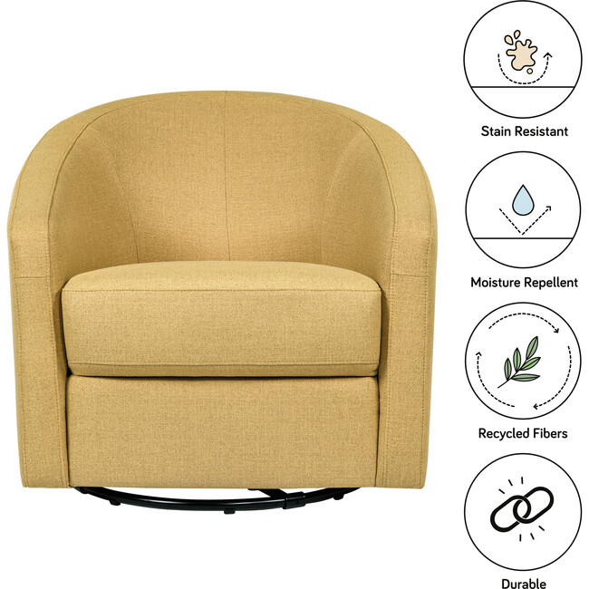 Madison Swivel Glider, Eco-Performance Fabric, Dijon Eco-Twill - Nursery Chairs - 3