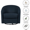 Madison Swivel Glider, Eco-Performance Fabric, Navy Eco-Twill - Nursery Chairs - 4