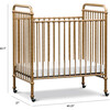 Abigail 3-in-1 Convertible Mini Crib, Vintage Gold - Cribs - 3 - thumbnail