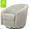 Madison Swivel Glider, Water Repellent & Stain Resistant,  Eco-Performance Grey Eco-Twill - Nursery Chairs - 5