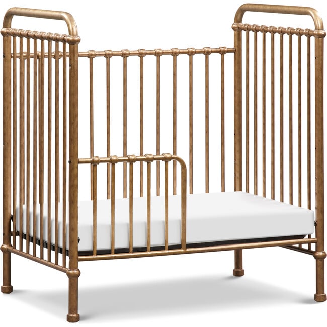 Abigail 3-in-1 Convertible Mini Crib, Vintage Gold - Cribs - 4