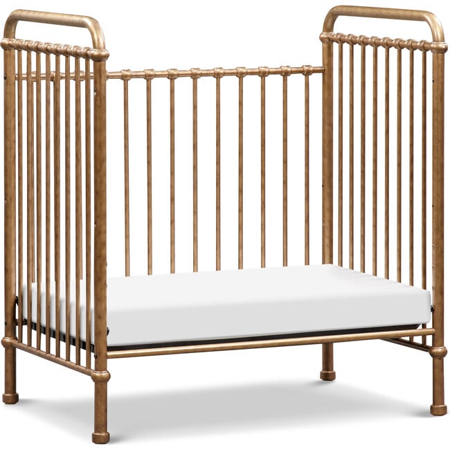 Abigail 3-in-1 Convertible Mini Crib, Vintage Gold - Cribs - 5