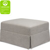 Crawford Gliding Ottoman in Eco-Performance Fabric, Grey Eco-Weave - Ottomans - 5 - thumbnail
