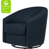 Madison Swivel Glider, Eco-Performance Fabric, Navy Eco-Twill - Nursery Chairs - 7