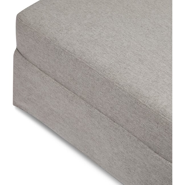 Crawford Gliding Ottoman in Eco-Performance Fabric, Grey Eco-Weave - Ottomans - 6