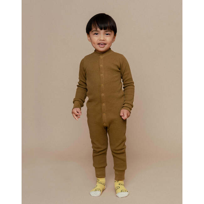 Noble Organic Waffle One-Piece Sleeper, Moss