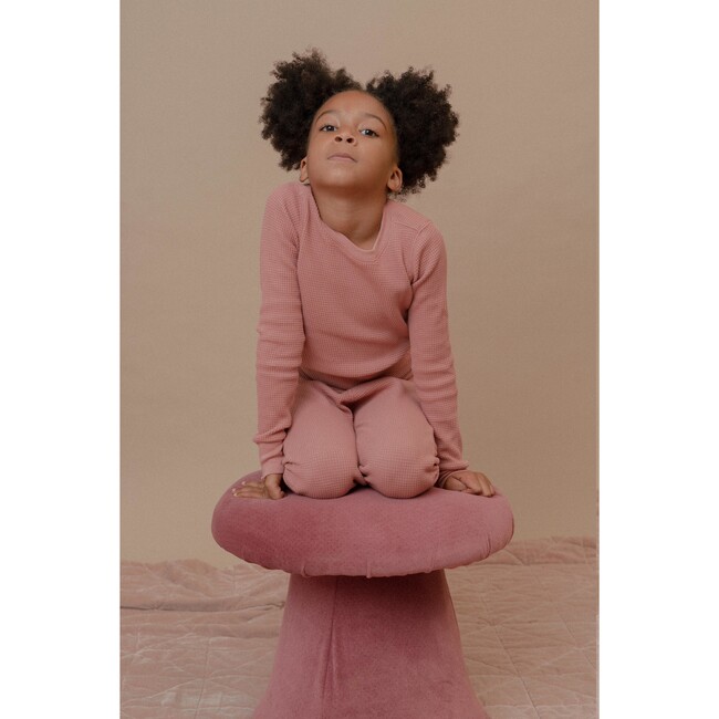 Noble Organic Waffle Set, Dusty Rose - Pajamas - 4