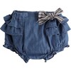 Denim Bloomers with Bow, Navy - Bloomers - 1 - thumbnail
