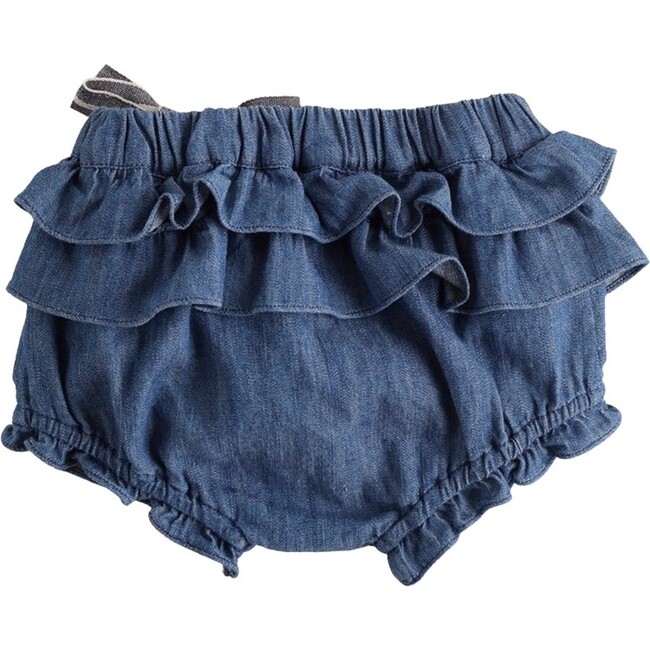 Denim Bloomers with Bow, Navy