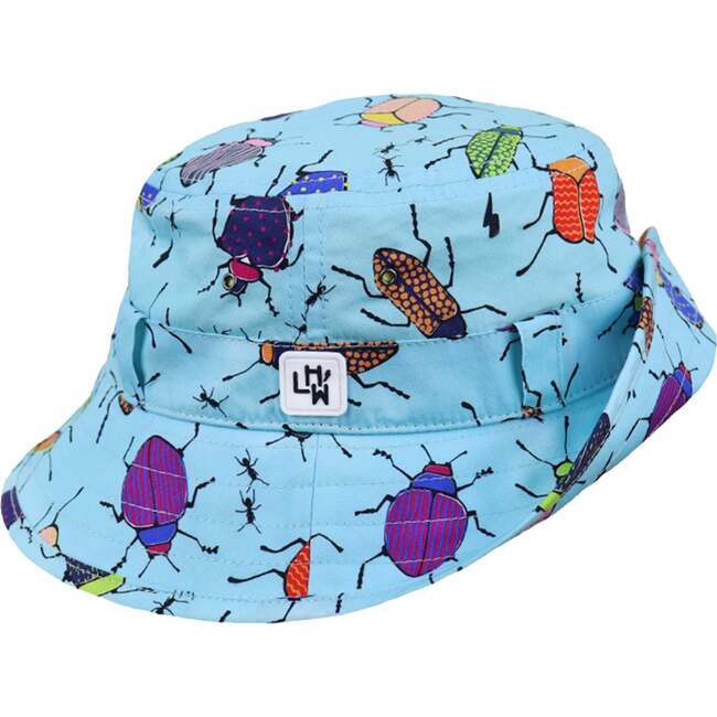 The Adventurer Bucket Hat, Blue Bugs Print - Hats - 3