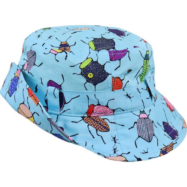The Adventurer Bucket Hat, Blue Bugs Print - Hats - 4