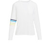 Women's Tie Back Long Sleeve, White/Multi - Shirts - 1 - thumbnail