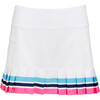 Women's Court Skort, White/ Electric Teal/ Navy/ Neon Pink - Skirts - 1 - thumbnail