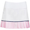 Women's Court Skort, White/ Navy/ Gamepoint Pink - Skirts - 1 - thumbnail