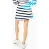 Women's Whaler Skirt, Navy/ Buoy Blue Stripe - Skirts - 3