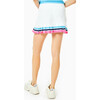 Women's Court Skort, White/ Electric Teal/ Navy/ Neon Pink - Skirts - 3