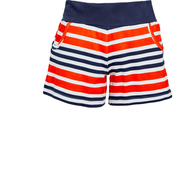 Women's Quince Short, White/ Comradery Red/ Navy