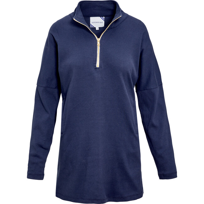 Women's Delancey Rib Dress, Navy  - Dresses - 1