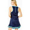 Women's Court Dress, Navy/ Bright Blue/ Electric Teal/ Limelight - Dresses - 3