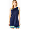 Women's Court Dress, Navy/ Bright Blue/ Electric Teal/ Limelight - Dresses - 4